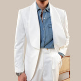 Aidase Green Fruit Collar Casual Suit Jacket British Men Blazer One Button Wedding Business Dress Coat Social Banquet Tuxedo Costume aidase-shop