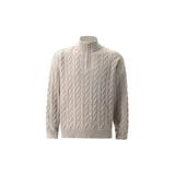 AIDASE  -  Man Knitting Base Layer Autumn Winter New Retro Lazy Sweater Half Zip Cable Knit Unisex Teen Couples Inner Wear Knit Top aidase-shop
