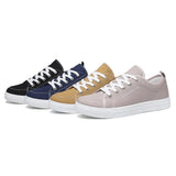 AIDASE  -  New Blue Men's Casual Canvas Shoes Lace-Up Flat Luxury Design Anti-Slip Sneakers Couple Board Shoes Plus Size 47/48 ﻿ aidase-shop