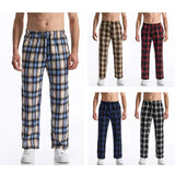 AIDASE  -  Men's Casual Plaid Yoga Pants Straight Leg Home Leisure Trousers Summer New Arrival Sport Style Comfortable Men's Long Pants aidase-shop