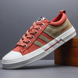 AIDASE  -  New Men's Canvas Shoes Lace Up Spring and Summer Casual Low top Cloth Breathable Korean Fashion Canvas Shoes SS26118 aidase-shop