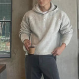 AIDASE  -  American Half Zipper Hooded Sweater for Men's Autumn Lazy Style Thickened Knitwear Pullover Wide Shoulder Casual Loose Hoodies aidase-shop
