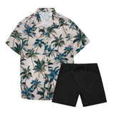 AIDASE  -  Slim Fit Jacket Men Mens 2 Piece Beach Vacation Set Shirts And Shorts Suit Outfits Dress Suit For Men Men'S Matching Sets aidase-shop