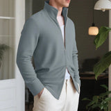 AIDASE  -  Men Sweatshirts Solid Color Lapel Long Sleeve Zipper Male Hoodies Cardigan Streetwear Autumn 2025 Casual Male Outerwear aidase-shop