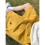 AIDASE  -  American Sports Shorts High Waist Wide-leg Five-leg Pants Japanese Fashion Trend Casual Loose Summer Thin Black Pants Aesthetic aidase-shop