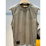 Aidase Fashion O-Neck Spliced Printed Letter sleeveless T-Shirts Men's Clothing 2025 Summer New Loose Korean Tank Tops Casual Tee Shirt