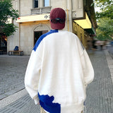 Winter Crew Neck Sweater Men Warm Fashion Casual Retro Knit Pullover Men Korean Loose Long Sleeve Sweater Mens Jumper Clothes