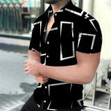 AIDASE  -  New Hawaiian Baroque Shirt for Men Business Casual Short Sleeve Tops 3D Printed Oversized Men's Shirt Casual Men Clothing