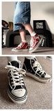 AIDASE  -  New Unisex Canvas Shoes High Top Women Men Canvas Sneakers Middle Cut Black Students Tennis Sports Shoes Orange Autumn aidase-shop
