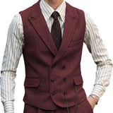 Aidase Herringbone Men Vest Dark Green Suede Leather Gentleman Business Waistcoat Vintage Regular Slim Men Suit Vest aidase-shop