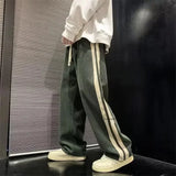 28.85Aidase Spring Autumn Men Corduroy Pants American Retro Casual Long Pants Straight Crotch Loose Style Trendy Wide Leg Pants aidase-shop