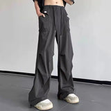 AIDASE  -  Quick Drying Male Cargo Pants Summer Loose Straight Wide Leg Trousers American Style Trend Cool Casual Clothing aidase-shop