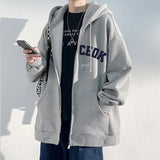 AIDASE  -  American Streetwear Letter Printed Zip Up Hoodies Men's New Hip Hop Long Sleeve Hoody Sweatshirts Oversized Y2K Tracksuit aidase-shop