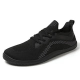 AIDASE  -  Men Black Breathable Knit Barefoot Shoes Lightweight Non-slip Fitness Training Wide Toe Casual Shoes Outdoor Footwear for Women aidase-shop