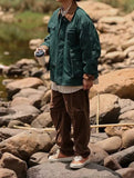 AIDASE  -  Lapel Contrasting Color Jackets Spring Autumn Japanese Ins Trendy Cool Casual Versatile Loose Coats Men's Green Workwear Jacket aidase-shop
