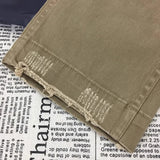 AIDASE  -  Pure Cotton Casual American Retro Faded Cleanfit Slim Fit Khaki een Work Pants Long Trousers Men Straight Cut Regular aidase-shop