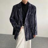AIDASE  -  Spring Autumn New Men's Tide Korean Style Velvet Long Sleeve Blazer Niche Chic Casual Padded Shoulder Suit-Coats Ins W10344 aidase-shop