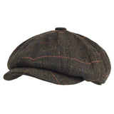 AIDASE  -  Autumn Winter Thick Warm Wool Herringbone Newsboy Cap Men Cabbie Beret Hats Octagonal Hat Detective Hats Retro Driver Flat Caps aidase-shop