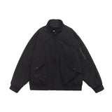 AIDASE  -  Unsiex Jacket New Spring Autumn Japanese Vintage Harrington Flight Jacket For Men Loose Vintage Stand Collar Outerwear Coat aidase-shop