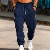AIDASE  -  Men's Striped Side Cargo Joggers Loose Fit Drawstring Casual Sports Pants With Multi Pockets aidase-shop