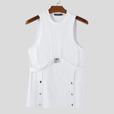 AIDASE  -  Men Tank Tops Solid Color O-neck Sleeveless Skinny Casual Vests Men Streetwear Summer Knitted Fashion Men Clothing 2025 aidase-shop