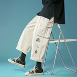 AIDASE  -  Work Pants for Men's Spring and Summer Trendy Brand Street-fried Wide-leg Pants Ins Hong Kong Style Versatile Nine-point Pants aidase-shop