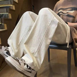 AIDASE  -  Casual Trousers for Men's Summer New Ice Silk Trendy Sports Loose Straight Tube for Men aidase-shop