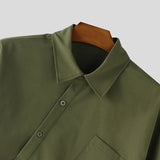 AIDASE  -  Men Shirt Lapel Long Sleeve Button Loose Casual Men Clothing Streetwear Korean Style Fashion Tops Male Shirts S-5XL aidase-shop