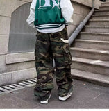 AIDASE  -  American High Street Retro Hiphop Camouflage Work Pants Slimming Casual Pants for Men And Women Loose Fit Comfortable Trousers aidase-shop