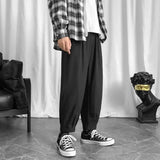 AIDASE  -  Male Casual Pants Thin Quick-Drying Sports Pants Men Pants Ice Silk Trousers Mid-Waist Loose Breathable Straight-Leg aidase-shop