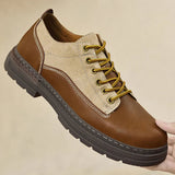 AIDASE  -  Fashionable Urban Thick Soled Anti Slip Workwear Shoes Branded Genuine Leather Business Oxford Shoes High-quality Soft Men Shoes aidase-shop