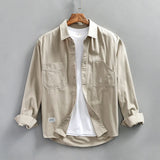 Aidase 110kg 4XL Cotton Men's Shirts 2024 Spring Autumn Fashion Classic Blouses for Youth Men Casual Loose Male Cargo Tops Shirtcoat aidase-shop