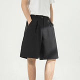 AIDASE  -  Casual Mens Loose Wide Leg Shorts Spring Summer Stylish Solid Color Straight Bottoms Men Fashion Draped Baggy Shorts Streetwear aidase-shop