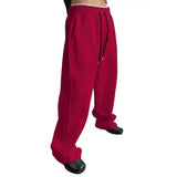 AIDASE  -  Mens Wide Leg Sweatpants Straight Cut European And American Sle Youthful Trend Spring Collection Eighteen Length aidase-shop