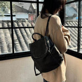 AIDASE  -  Custom Initials Vintage Backpacks For Women Luxury Designer Handbag Purses New In PU Imitation Cow Leather Washing Shoulder aidase-shop
