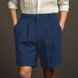 AIDASE  -  Men's Summer Short Pants Comfortable Breathable Pleated Five-Quarter Length Cotton Street Style Loose Fit Men's Clothing aidase-shop