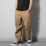 Aidase Spring Summer New Fashion High Waist Men's Clothing Casual All Match Korean Style Solid Color Loose Straight Rope Hombre Pants aidase-shop