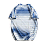AIDASE  -  America Style Vintage Striped T-shirt Men Summer Fashion O-neck Short Sleeve Loose Casual Pullovers Couple Style Sea Spirit Tops aidase-shop