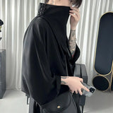 Aidase Y2k Black Harajuku Techwear Men's Clothing Stylish Gothic Punk Hip Hop Streetwear Creative Men's T Shirts Japanese Anime Clothes