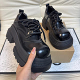 AIDASE  -  Spring Platform Thick Bottom Women JK Mary Jane Shoes Concise Lace Up Shoes Vintage Elegant British Style Shoes aidase-shop