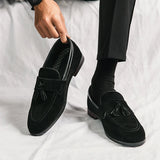 AIDASE  -  High Quality New Men's Tassel Pointed Soft Soled Gentleman's Moccasin Fashionable Comfortable Suede Breathable Casual Loafers aidase-shop