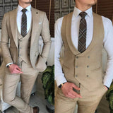 AIDASE  -  Gentleman 3 Piece Men Suits Coat Vest Pants Groom Business Suit Business Wedding Blazer Pants Prom Party Jacket Size Customized aidase-shop
