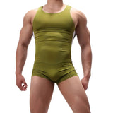 AIDASE  -  Men's Athletic One Piece Tank Top Bodysuit Sportwear Fitness Wrestling Singlet Slim-fit Boxers Jumpsuit Male Stretchy Leotard aidase-shop