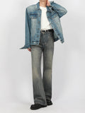 AIDASE  -  New American Fashion Men's Jean Trousers Vintage Retro Highsreet Washed Cotton Retro Blue Men Jeans Trendy Straight Leg Trousers aidase-shop