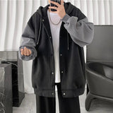 AIDASE  -  Hong Kong Wind Leisure Cardigan Coat Men Autumn New Korean Version of The Trend Splicing Loose Hoodie Lovers aidase-shop