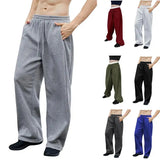 AIDASE  -  Mens Wide Leg Sweatpants Straight Cut European And American Sle Youthful Trend Spring Collection Eighteen Length aidase-shop