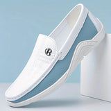 AIDASE  -  Men's Fashionable Comfortable Soft Casual Loafers Slip-On Shoes Trendy Anti-Slip Leather Footwear for Casual Wear-6601 aidase-shop
