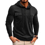 AIDASE  -  Spring Autumn Men's Hoodies Fashion Loose Solid Hooded Sweatshirts Men Casual Long Sleeve Vintage Sports Hoodie Male Streetwear aidase-shop
