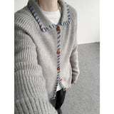 AIDASE  -  Casual collar knitted sweater men Winter Newly designed cardigan sweater Daily casual sweater jacket fashion Korean men's aidase-shop