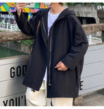 AIDASE  -  Spring jacker Men's Loose Fit Casual Hooded Jacket Outdoor Fashion Coat New Mid-length jacket man aidase-shop